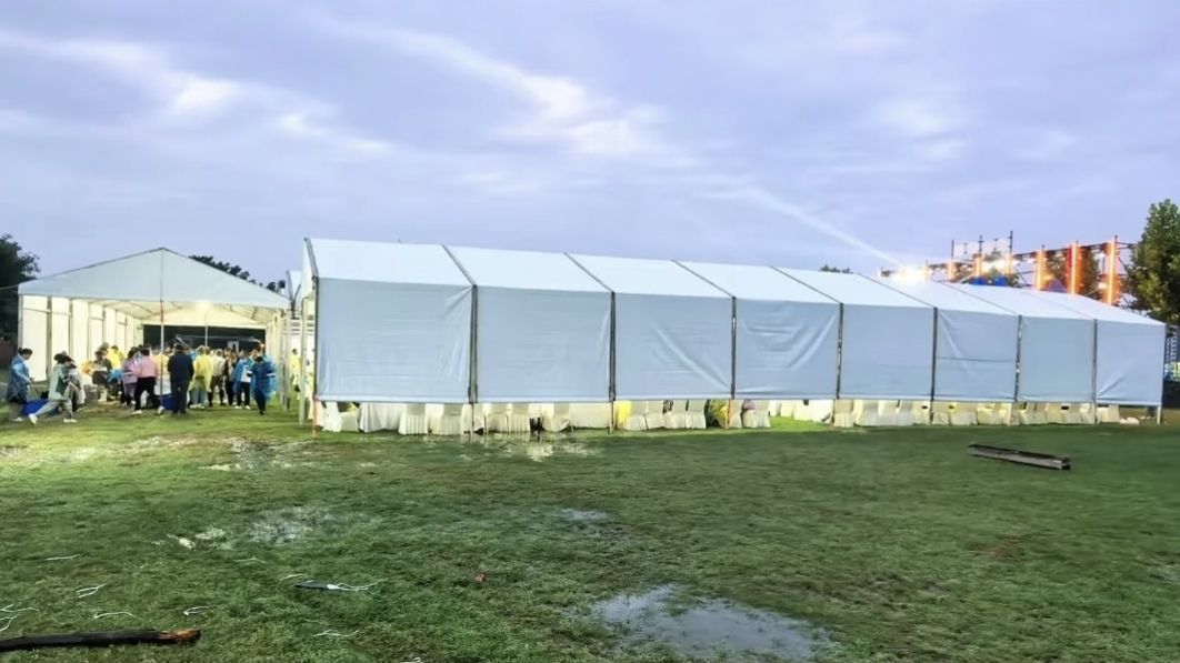 夏季户外活动避雷｜河南华熠大雨抗风篷房租赁